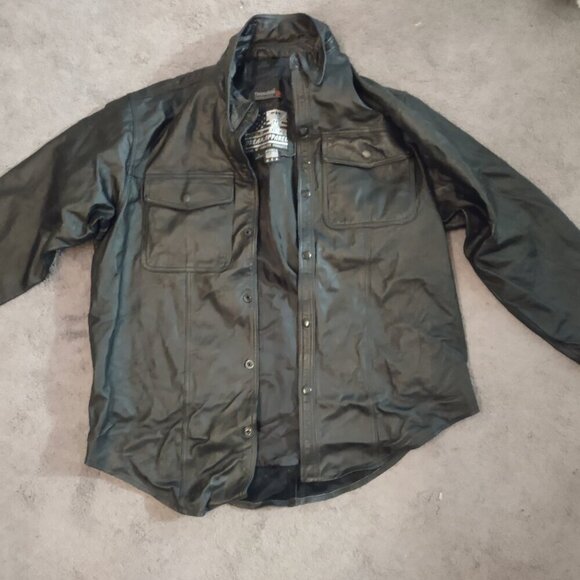 Dream Apparel Other - Dream Apparel Black Leather BIKER JACKET Men Size Large USA